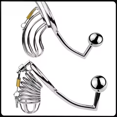 Men's Hoop Hook Chastity Lock Gay Male Male Abstinence Chastity Lock Snake-shaped Banana To Form Hum