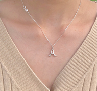 Alphabet necklace สร้อยคอพร้อมจี้ตัวอักษร เงินแท้ 925 Handcrafted by minormood