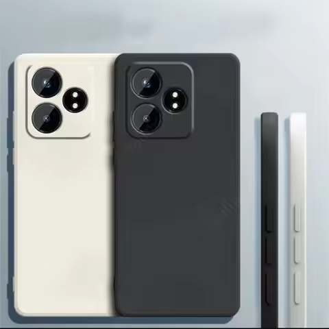 Luxury Case For Realme GT 6T Cover Realme GT 6 6T Funda Coque Soft Original Liquid Silicone Back Cas