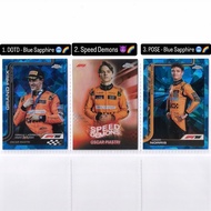 F1 Topps Chrome Card F1-75 (SAPPHIRE & RAINBOW) - Piastri & Lord Norris (Mclaren F1) - (RARE)