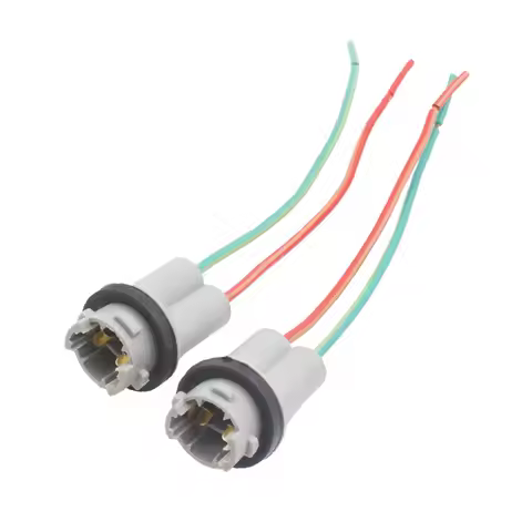 KE LI MI 2x T10 W5W Automobile small LED light bulb plug wedge hard adaptor socket connector t10 car