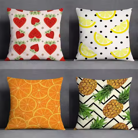 45x45cm Fruit pattern Home Decoration pillowcase Living Room Sofa Seat Office Cushion cover