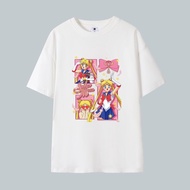 MYSTIQUE.ID - SAIL*R MOON T-SHIRT 3 FRAMES AND RIBBON PINK BUTTERFLY - CUTE, COOL AND AESTETIC TSHIR