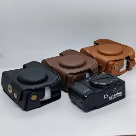 G12 Camera Bag Case For Canon Powershot g12 G11 Full Protect Body PU Leather Cover With Shoulder Str