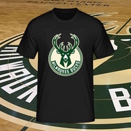 NBA Milwaukee Bucks Basketball Club Team T-Shirt CS-543