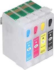 Printer Cartridges, Refillable Ink Cartridge PP 4 Colors Easy Installation for Printing Paper (DAUZg