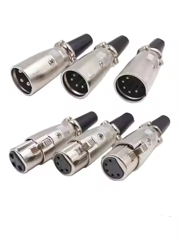 Multi-Pin XLR Connector 5pcs Multi-Pin XLR Connector 3/4/5Pin Microphone Canon Balanced Connector Ma