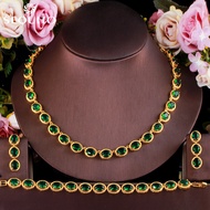 Seภาพเสมือนจริงประดับด้วยเพทายลูกบาศก์หรูหราสร้อยคอต่างหูสร้อยข้อมือสำหรับ Femalw อาหรับ18K เครื่องป