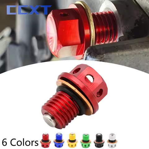 M12xP1.5 CNC Magnetic Oil Drain Plug Bolt Screw For Yamaha XT250X WR250R YZ250 YZ250X WR250X MT-25 M