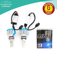 ไฟหน้า ไฟ LED หลอดไฟหน้ารถยนต์ T1 TURBO LED ไฟหน้ารถยนต์ แสงสีขาว h1 h3 h4 h7 h8 h11 9005(hb3) 9006(hb4) 9012(hir2) 35W-40W 6000K (1คู่)