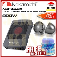 NAKAMICHI Car Subwoofer  NBF10.2A 10" 900W Underseat Speaker AND 2 Inch Car tweeter Free Gift Marble