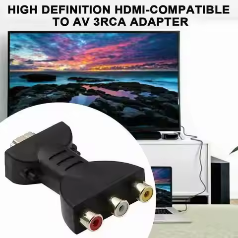 HD to 3RCA, HDMI to AV Rotation, Red, Yellow and White Rotation AV Video Cable HD to AV HDMI to AV A