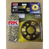 YAMAHA Y16 SPROCKET 415KLO-132 ORING RK PNP SPROCKET HUB LC135 4HOLE 1SET