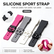24mm Silicone Sports Watch Strap Replacement Wristband Fit GA-2300 GA-2200 GA-2000 Watch Band