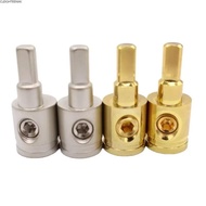 CLEIGHTEENCY Car Speaker Wire Terminal, 0GA 4GA 8GA Pure Copper Car Audio Connector, Gold Silver Wir