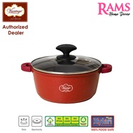 Vantage Nonstick Aluminium Die Cast Maroon Gold Sauce Pot with Lid / Wokpan / Kitchenware / Dinnerwa