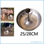 [Dynwave1feMY] Automatic Feeder for Pigs Stainless Steel Waterer Livestock Fodder Tray for Farm Anim