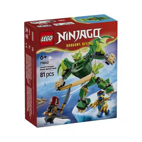 LEGO Ninjago - Combat Pack: Lloyd's Mecha Dragon, 71862, detailed construction set with 81 pieces fo