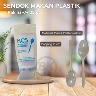 BK888 Clear Long Tablespoon 25 pcs High Quality, Thick Tablespoon, Long Tablespoon