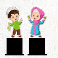Acrylic Trophy (Muslim Children Pinkbiru) - Graduation Trophy - Muslim Children's Trophy - Acrylic G