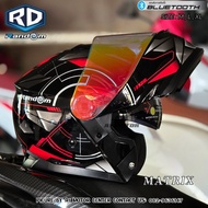 หมวกกันน็อคยกคาง RD RANDOM MATRIX แว่น2ชั้น ถอดซักได้ รองรับการติดบลูทูธ  M L XL