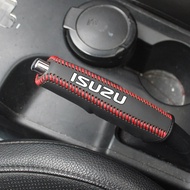 ที่หุ้มหัวเกียร์รถยนต์หนัง PU ที่หุ้มมือจับ Penutup REM Tangan รถยนต์สำหรับ ISUZU DMAX MU MU-7 D-MAX