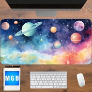 Pastel cosmos desk mat, colourful celestial desk mat, large galaxy mouse pad, cute desk pad, Anime Space desk mat, celestial desk mat,