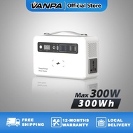 VANPA 300W Mini Portable Power Station Solar Powerbank With AC/DC/PD/USB/Wireless Output For Camping