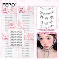 FEPO 10 Rows Super Soft and Easy To Catch Under Natural Eyelashes Cluster 3-6mm Lower Eyelash