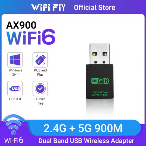 AX900 Wifi 6 Adapter Mini USB WIFI 6 Dongle Network Card 2.4GHz/5GHz Cle Wi-Fi Lan Adapter Driver Fr