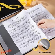 TWINKLE1 Sheet Music Folder, Waterproof Detachable Music Binder, A4 Size Spiral-Bound Writable 40 Pa