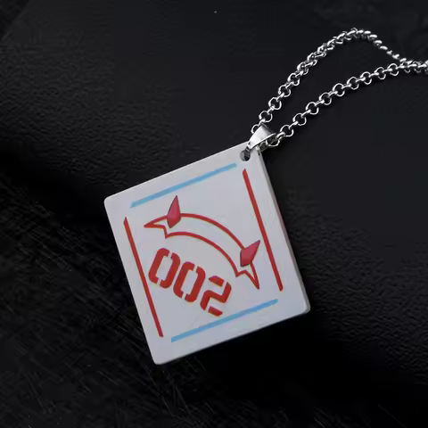 Fashion Anime DARLING In the FRANXX 02 Zero Two Necklace Code 002 Red Devil Horn Choker Women Men Je