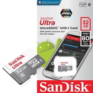 เมมโมรี่การ์ด 32GB  แท้ 100%microsdcard sandisk Class10 sdcard