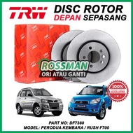 PERODUA KEMBARA / RUSH F700 TRW FRONT BRAKE DISC ROTOR SET [DF7380]