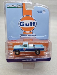 Green Light 1: 64 Gulf Gulf Petroleum Special Edition 2-1990 Ford F-150 with Fuel Transport Box