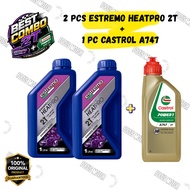100% ORIGINAL ESTREMO HEATPRO 2T (2PCS) & CASTROL 2T A747 / A747 (FRANCE) COMBO SET
