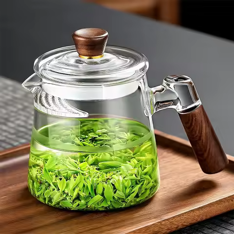 450ml 600ML Brewing Green Tea Glass Teapot with Crescent Scented Tea Filter Glass Tea Pot Kungfu Tea