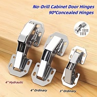 1pc Cabinet Hinges, No-drill Hinges, Hydraulic Cabinet Door Hinges, Concealed Hinges