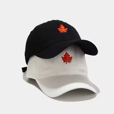 Spring Summer Embroidery Canadian Maple Leaf Baseball Cap Dad Hat Adjustable Size Men And Women Truc