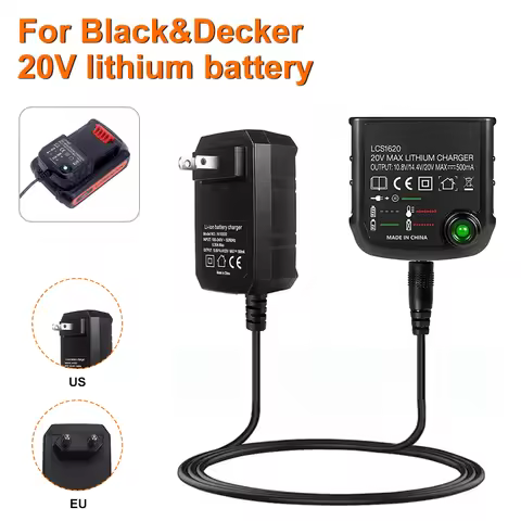 20 Volt Lithium Battery Charger Compatible With 20V Lithium Battery Charger For Black&Decker 20V Lit