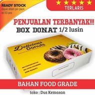 Baru HARGA SATUAN Box Dus Kemasan Donat uk 27 x 18,5 x 5,5 cm
