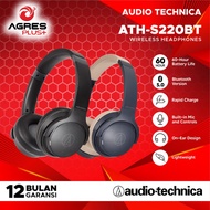 audio technica headphone bluetooth ath-s220bt black - black