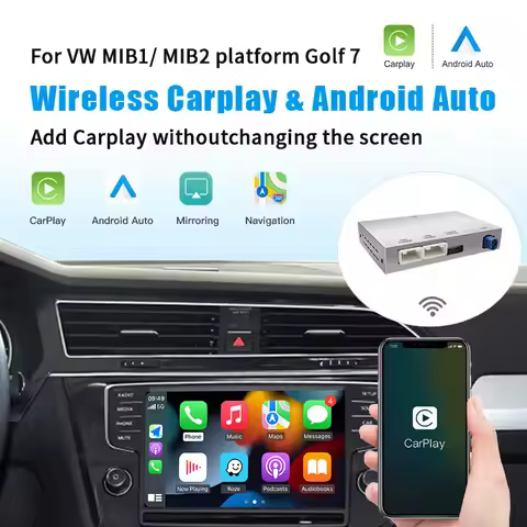 Wireless Carplay Android Auto For VW Tech Box pour Skoda Octavia A5 Golf 7 Polo Passat B8 MIB MIB2 M