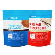 Equip Foods Collagen Powder Chocolate & Prime Protein Powder Vanilla
