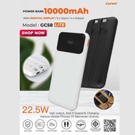 D-power Power bank รุ่น GC58lite 10000mAh 22.5W แบตเตอรี่สำรอง ชาร์จเร็วพร้อมสายในตัว ของแท้