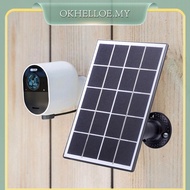 [okhelloe.my] 5V 10W Solar Charging Panel IP65 Waterproof Camera Solar Panel Charger 9.8Ft/3M Cable 