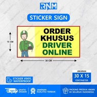 SPECIAL ORDER STICKER FOR ONLINE DRIVER 30 X 15