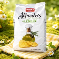 AMICA Gluten Free Potato Chips Olive Oil Flavoured {HALAL} 130gm - Product of Italy