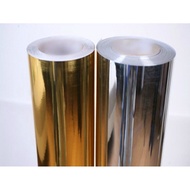 Thickened Gold silver mirror sticker self-adhesive PVC wallpaper Wallpaper Furniture cabinets refurb