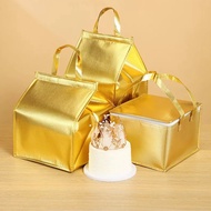 Large Thickened Gold Silver Insulated Bag for Cake Durian Food Waterproof Handbag 6/8/10/12 Inch Col